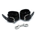 Black Leather Chain-Linked Cuffs