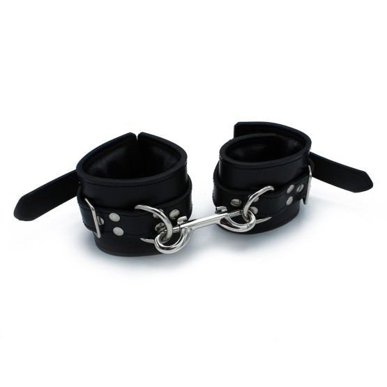 Black Leather Padded Wrist Restraints
