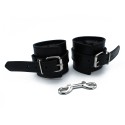 Black Leather Padded Wrist Restraints