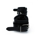 Black Leather Padded Wrist Restraints
