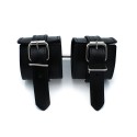 Black Leather Padded Wrist Restraints