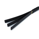 Black Leather Paddle with Gold D-Ring Handle