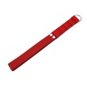 Red Leather Paddle with Silver D-Ring Handle