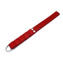 Red Leather Paddle with Silver D-Ring Handle