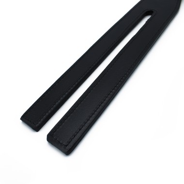 Black Leather Y-Split Paddle