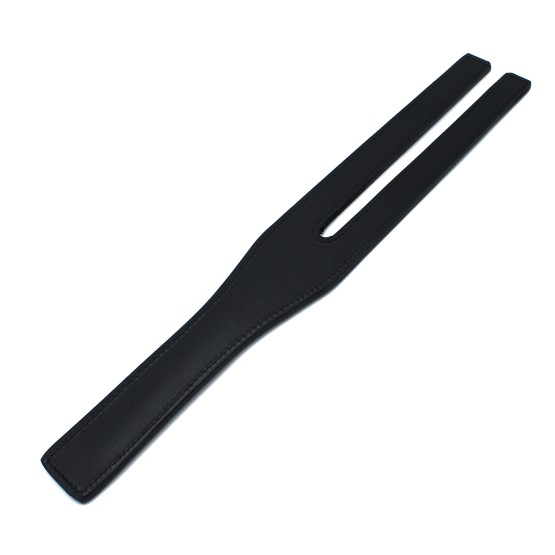 Black Leather Y-Split Paddle