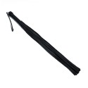Black Leather Flogger with Braided Handle