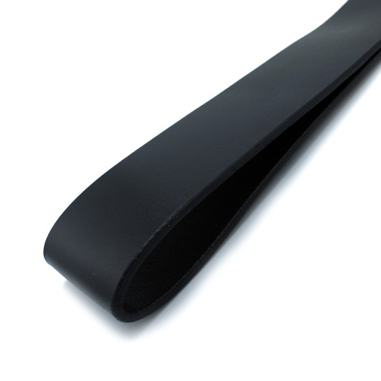 Black & Red Leather Long Paddle Whip