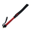 Black & Red Leather Long Paddle Whip