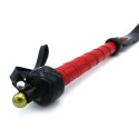 Black & Red Leather Long Paddle Whip