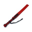 Black & Red Leather Y-Paddle Whip