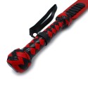 Black & Red Leather Y-Paddle Whip