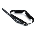 Black Leather Blindfold with Adjustable Eye Patches