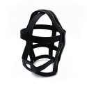 Black Leather Head Cage with Zipper