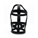 Black Leather Head Cage with Zipper