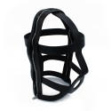 Black Leather Head Cage with Zipper