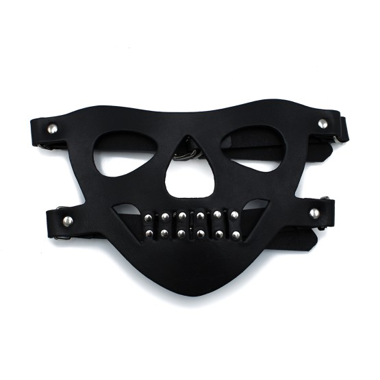 Black Leather Face Muzzle the Bane