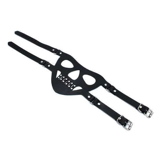 Black Leather Face Muzzle the Bane