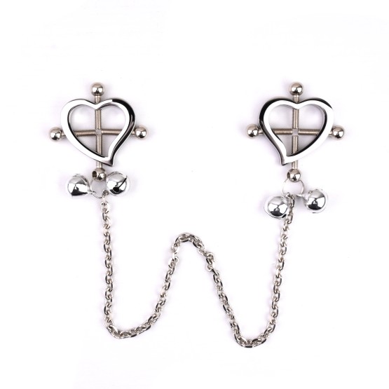 Heart-Shaped Nipple Clamps Tinkling Bells