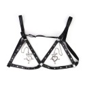Heart-Shaped Nipple Clamps Tinkling Bells & Leather Harness