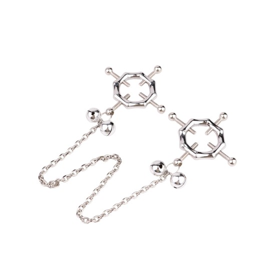 Hexagon-Shaped Nipple Clamps Tinkling Bells