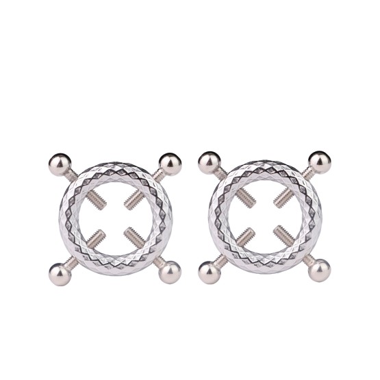 Circular Nipple Clamps Bells & Leather Harness