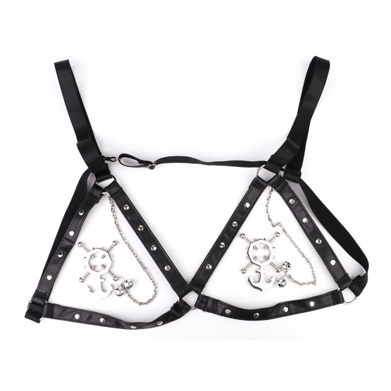 Anchor Nipple Clamps with Bells & Studded Harness