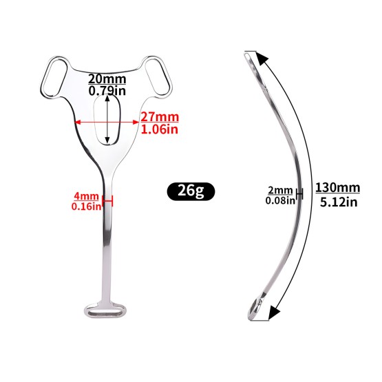 Male to Female Chastity Plate with Belt