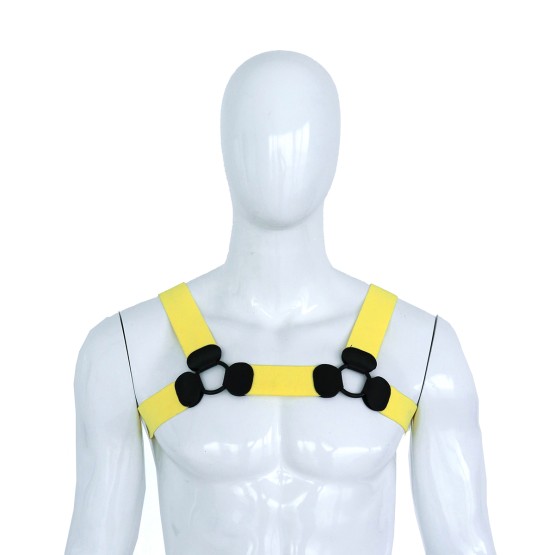 Elastic Chest Harness Yellow S/M
