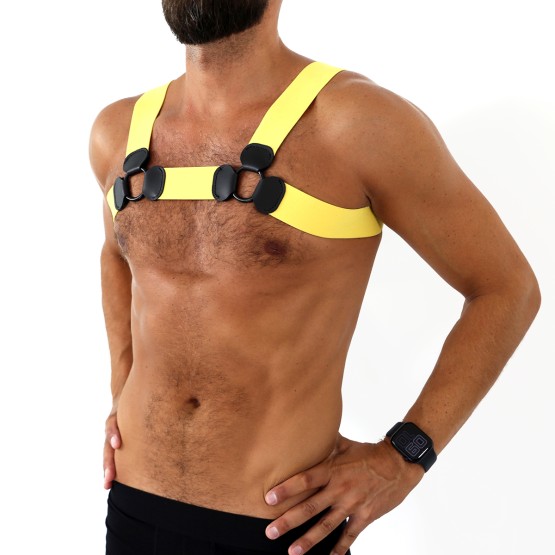 Elastic Chest Harness Yellow S/M