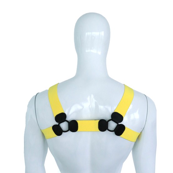 Elastic Chest Harness Yellow L/XL
