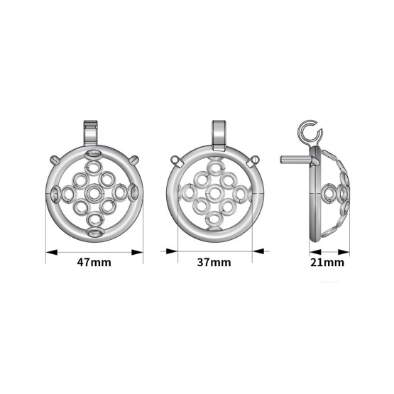 Chastity Device Fancy with Belt