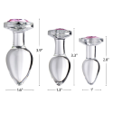 Pink Gem Glass Anal Plug - Medium