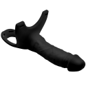 Hollow Silicone Dildo Strap-on - Black