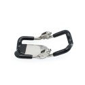 Steel Jaw Lock With Black Elastic Coating
