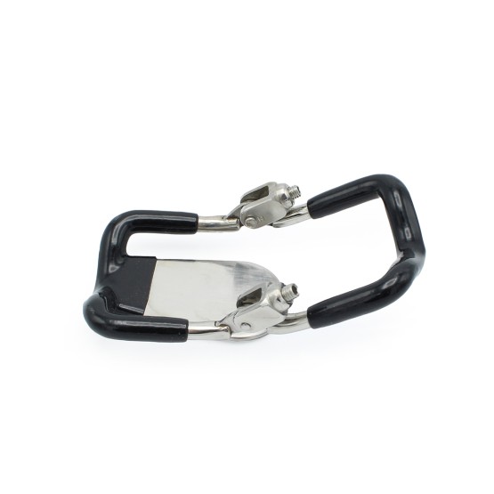 Steel Jaw Lock With Black Elastic Coating