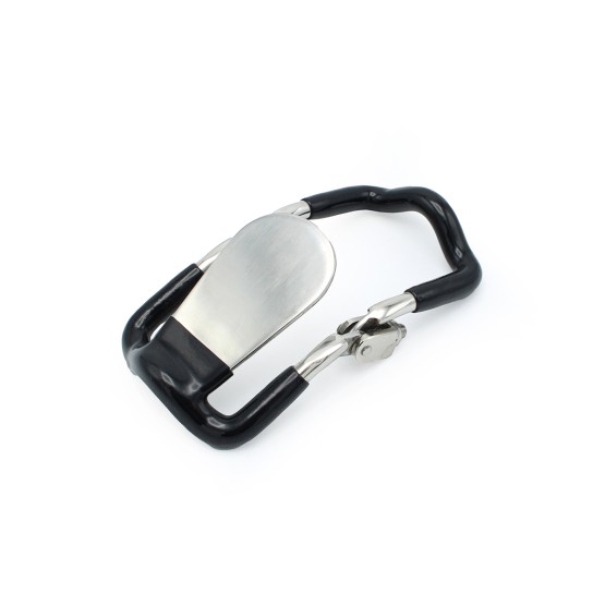 Steel Jaw Lock With Black Elastic Coating