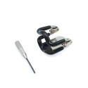 Steel Jaw Lock With Black Elastic Coating