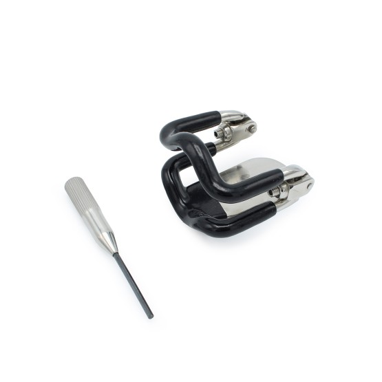 Steel Jaw Lock With Black Elastic Coating