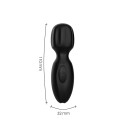 Pixey 2GO Black Mini Wand Vibrator | Compact & Krachtig