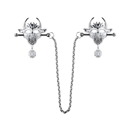 Demonic Bull Mask Nipple Clamps