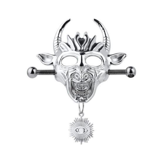 Demonic Bull Mask Nipple Clamps