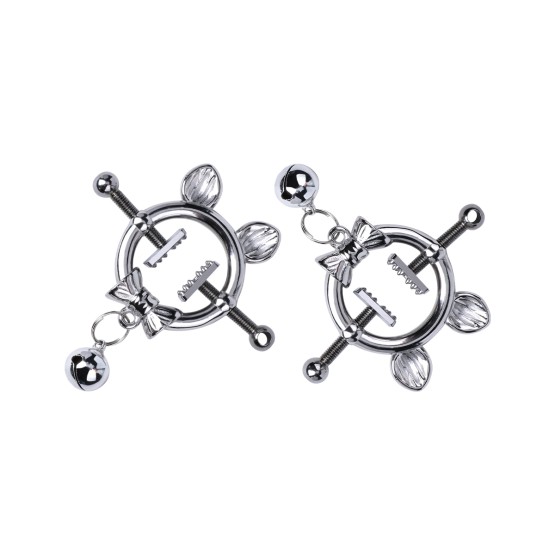 Kitten with Bowtie Nipple Clamps