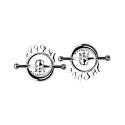 Flaming Skull Nipple clamps