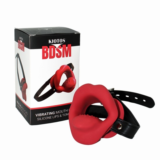 Vibrating Mouth Gag Silicone Lips & Tongue
