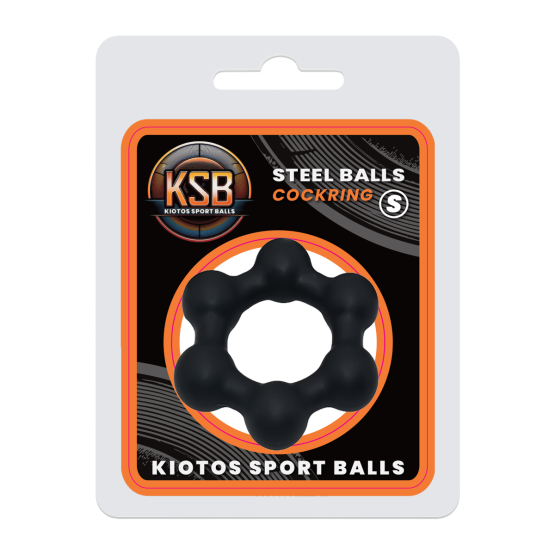 Silicone Cockring with 6 Steel Balls S