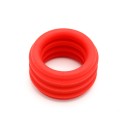 2 in 1 Silicone Cockring & Stretcher Red