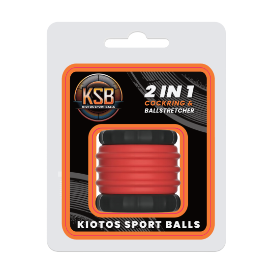 2 in 1 Silicone Cockring & Stretcher Red