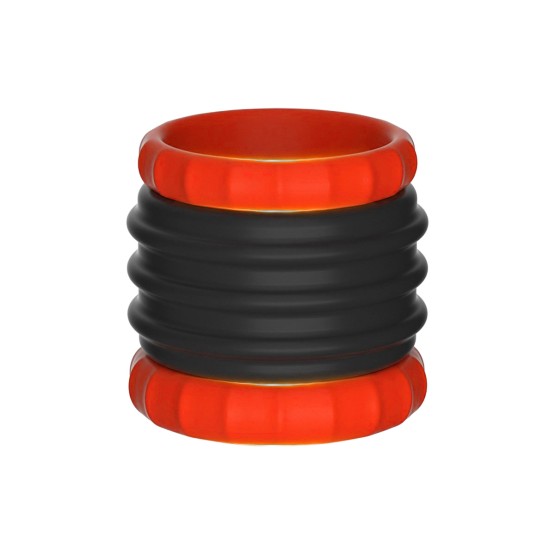 2 in 1 Silicone Cockring & Stretcher Black