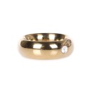 Gold Donut Cockring with Jewel - Thick - 45 mm